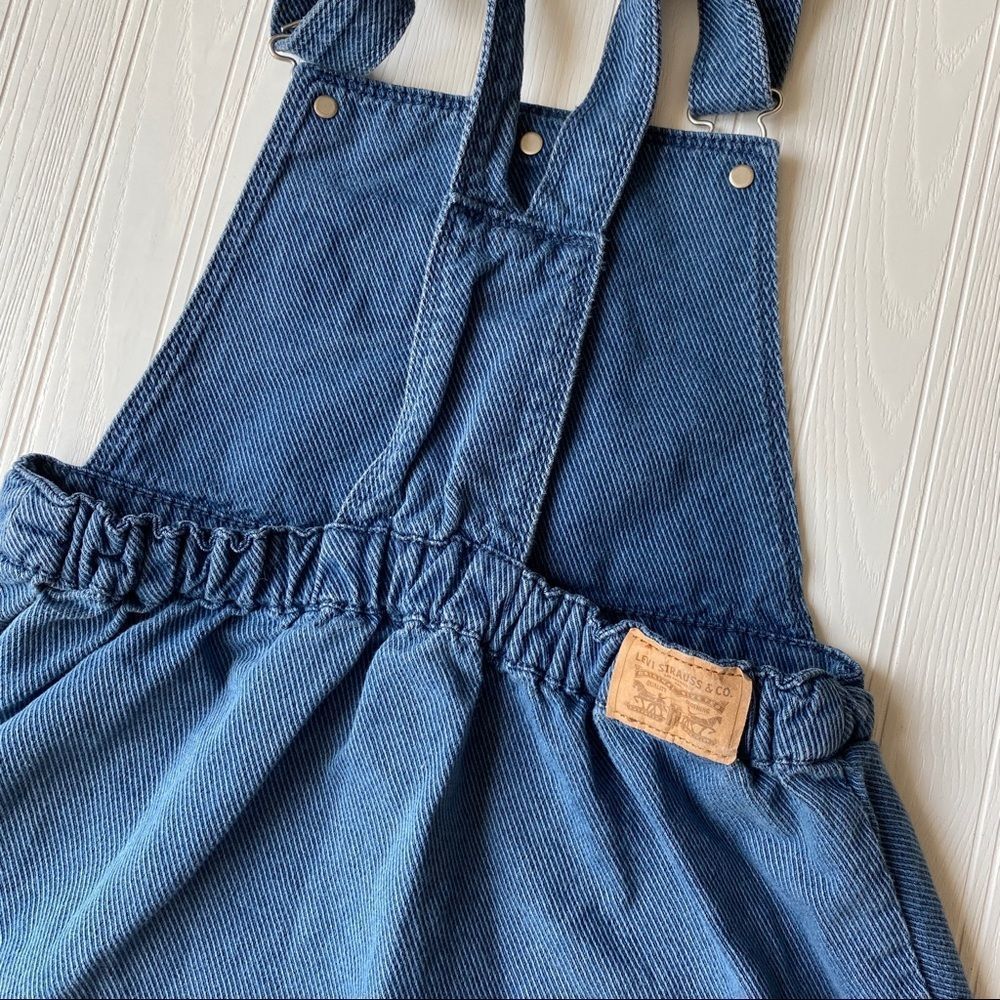 Levi’s denim jean jumper dress overall size Large - Picture 5 of 7